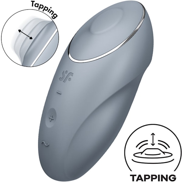 Satisfyer - Tap & Climax 1 Lay-On Vibrator Grå