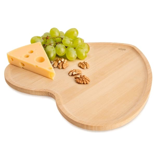 Hjärtformat snacksfat i bambu, 22x22 cm