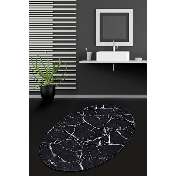 Bathmat Marble Djt - musta