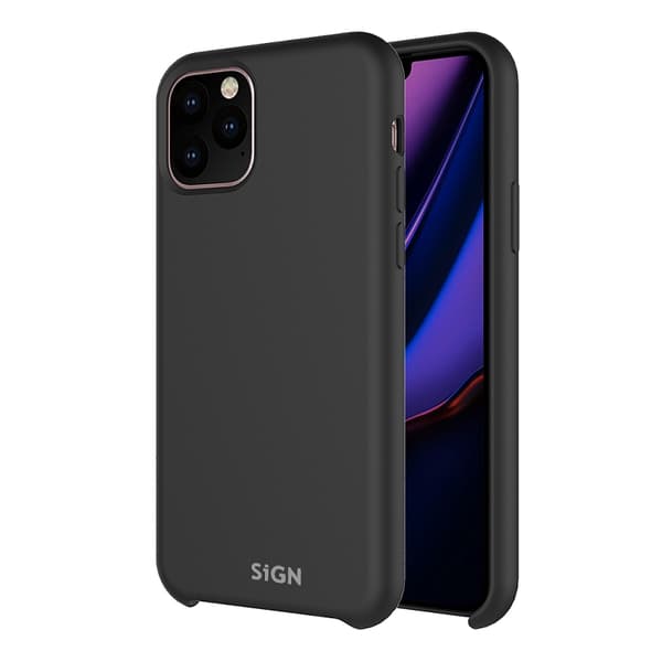 nestemäinen silikonikotelo iPhone 11 Pro Maxille - musta