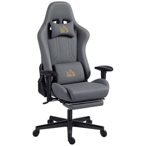 Ergonomisk gamingstol, 3D-armstöd, justerbar, grå