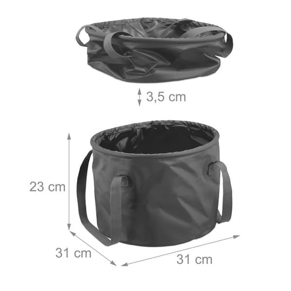 Sammenklappelig spand til camping 15 liter