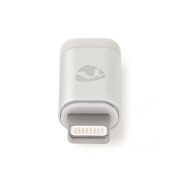 Lightning Sovitin | Apple Lightning 8-Pin | USB Micro-B naaras | Kullattu | Pyöreä | Alumiini