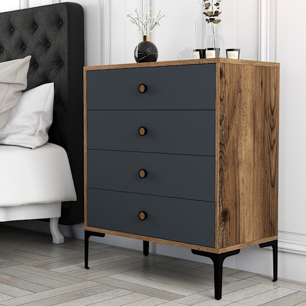 Kommode Lizbon 536 - Valnød, antracit