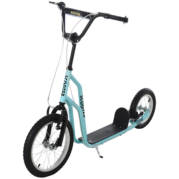 Scooter Lasten Skootteri 5-Vuotiaasta Alkaen, Potkulauta Ilmarenkailla 16/12 Tuumaa, Sininen, 135 X 58 X 88-94 Cm