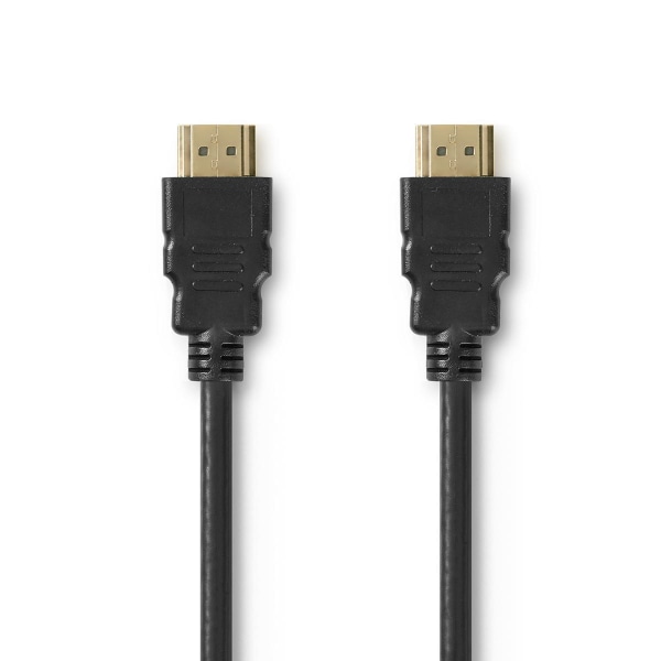 Premium High Speed ​​HDMI ™ kabel med Ethernet | HDMI™ Stik | HDMI™ Stik | 4K@60Hz | 18 Gbps | 2.00 m | Runde | PVC | Sort | Plastikpose