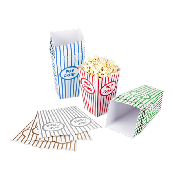 Popcornposer, 50 stk, 5 farver