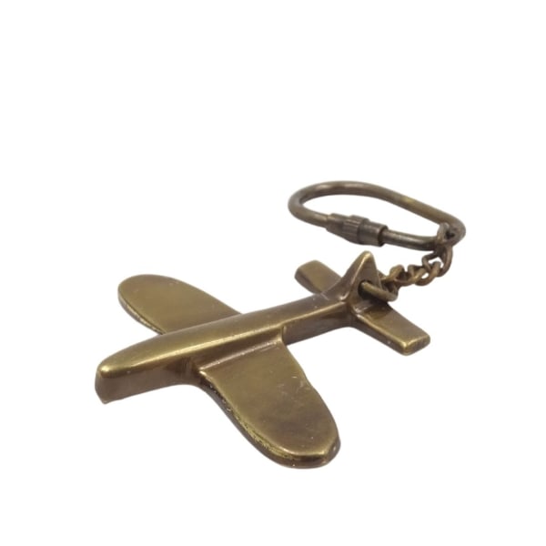 Flygplans nyckelring i metall