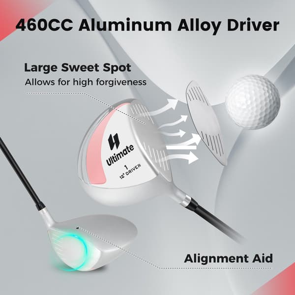 Dam 12" 460cc golfdriver, grafitskaft, huvudskydd