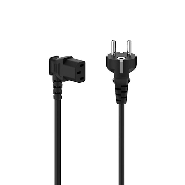 HAMA Strømkabel Vinklet 3-polet Sort 5,0m
