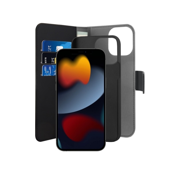PURO Plånbok Avtagbar - Fodral 2-i-1 för iPhone 13 Pro (svart)