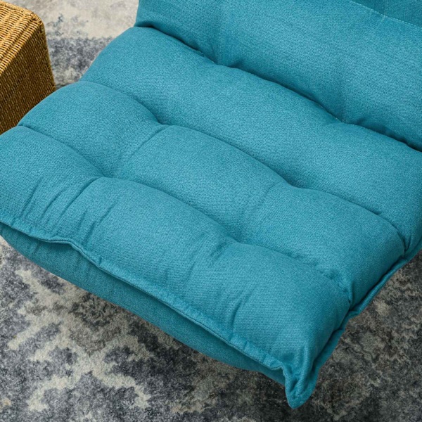 Gulvstol Justerbar Gulvsofa Drejelig Meditationsstol Relax Stol Lazy Sofa Dagligstue Kontor Blå