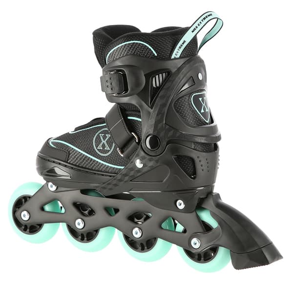 In-line skøjter, sort-mint, størrelse M (35-38)