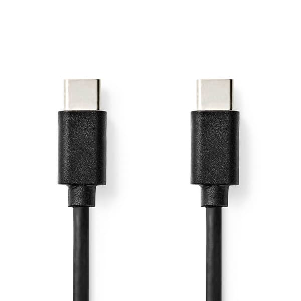 USB-C till USB-C-kabel, 3m, 60W, 480 Mbps, svart