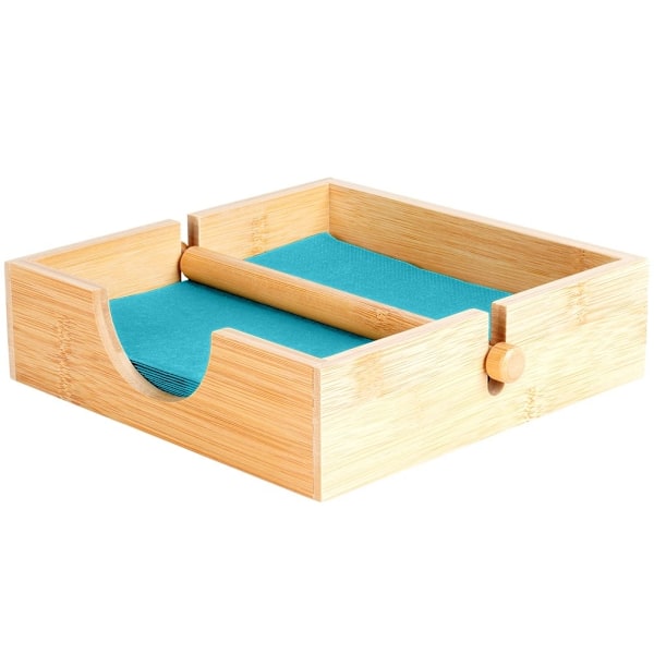Servietholder i træ - organiserer store mængder servietter