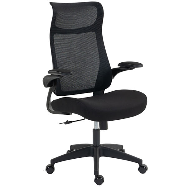 Ergonomisk kontorstol, 3D-armlæn, netryg, sort