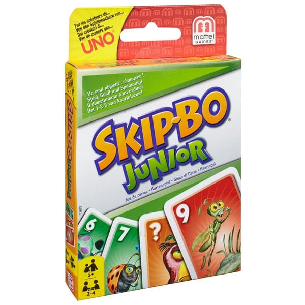 Skip-Bo Junior -korttipeli lapsille, 5+ vuotta, 2–4 pelaajaa