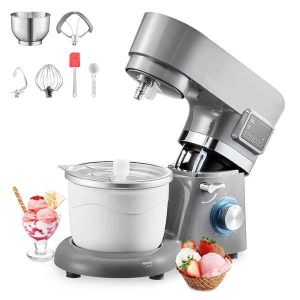 Ismaskine 1,7 l, 6-hastigheds standmixer med LED-timer