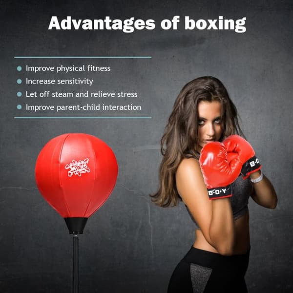 Barn Reflex Boxsäck Set, 122–154 cm, Stativ, Handskar