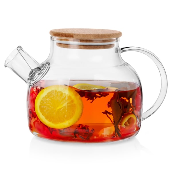Kaffe- og tekande glas med si 1 l