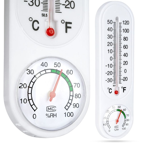 Termometer med hygrometer för inomhus och utomhus bruk