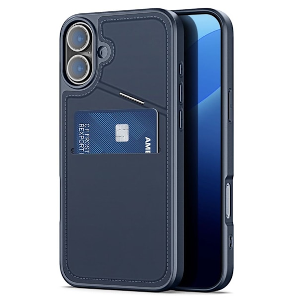 DUX DUCIS iPhone 16 -kotelo korttipaikalla - sininen