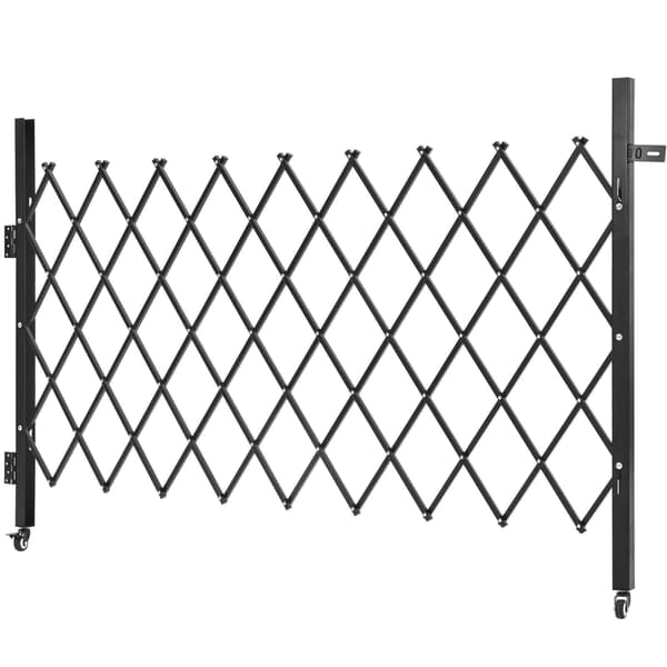 Infällbar vikbar säkerhetsgrind, låsbar stål 190x131 cm