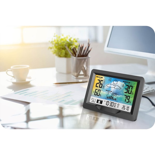 Svart väderstation med display BD-901
