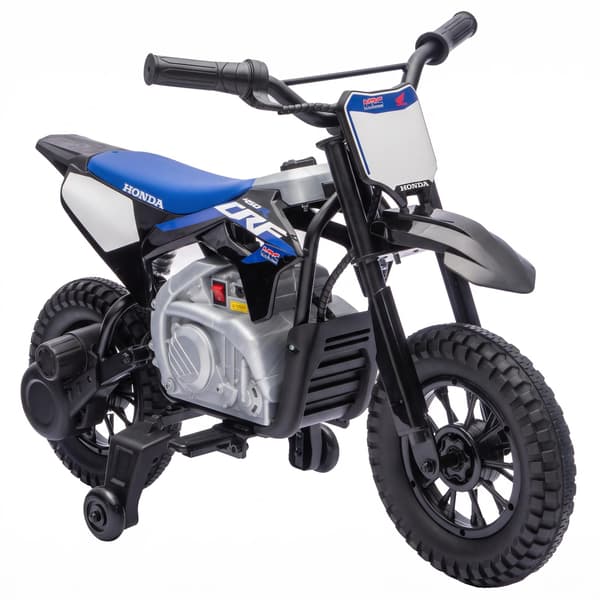 Elektrisk børnemotorcykel, 12V, sort og blå, 3-6 km/t
