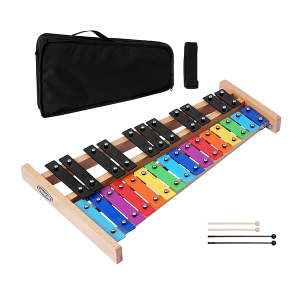 27-noter klockspel Xylophone Kit, 4 mallar, väska