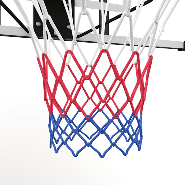 Vægmonteret basketballkurv med basketballbræt og net 113 x 61 x 73 cm lavet af stål til udendørsaktiviteter i hvid