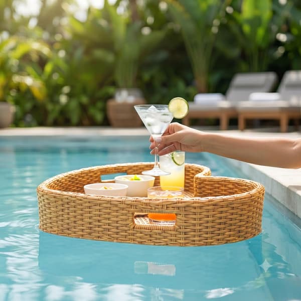 Hjerteformet flydende poolbakke, vejrbestandig rotting
