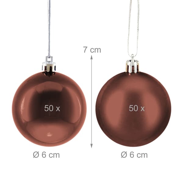 Julgranskulor Set, 100 matt & glansigt