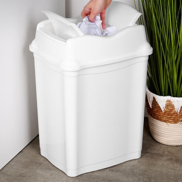 Plastsoptunna vit 28 l