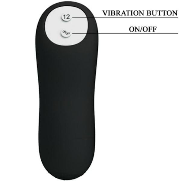 Pretty Love - Anal Plug Silikone Ekstra Stimulation Og 12 Vibrationstilstande Sort