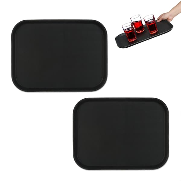 Serveringsbricka 2-pack i svart