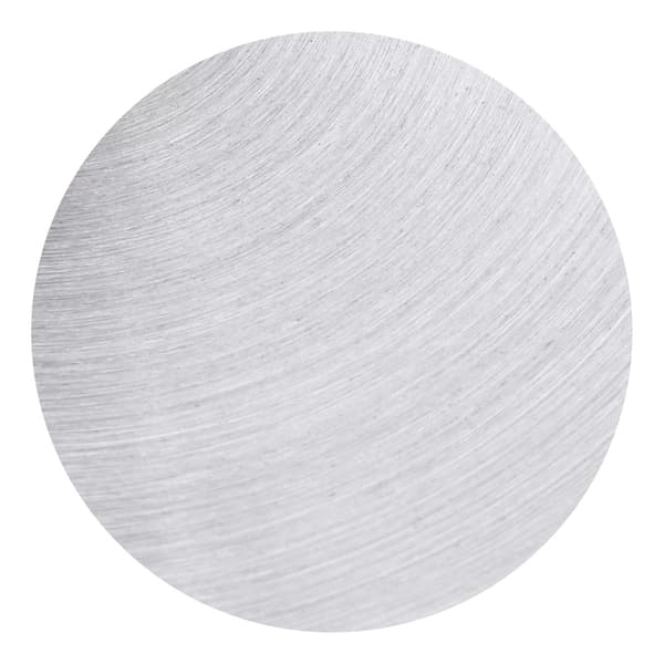Väggklocka med kristaller, 50 cm diameter, borstad metall