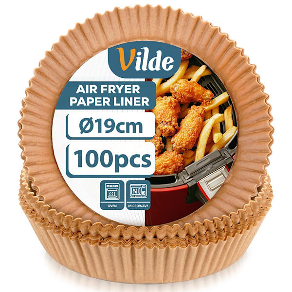 Air Fryer pappersfoder, runda, 19 cm, 100 st