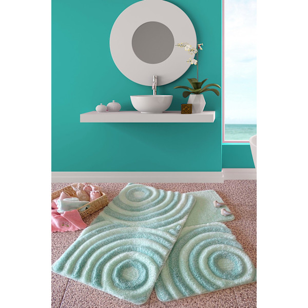 Akryylikylpymattosetti (3 kpl) Wave - Mint