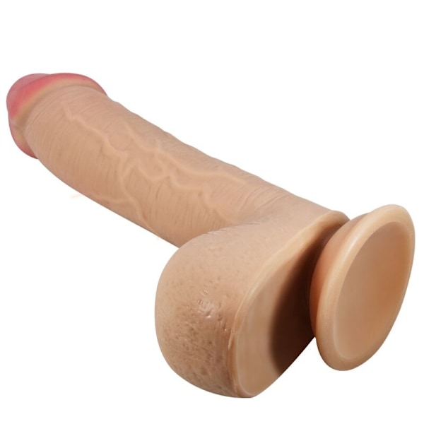 Pretty Love - Liukuva iho -sarja Realistinen dildo liukuvalla iholla imukupin liha 23,4 cm