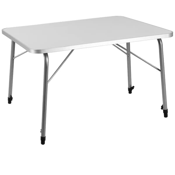 Højdejusterbart, foldbart campingbord, aluminium, 80x60 cm