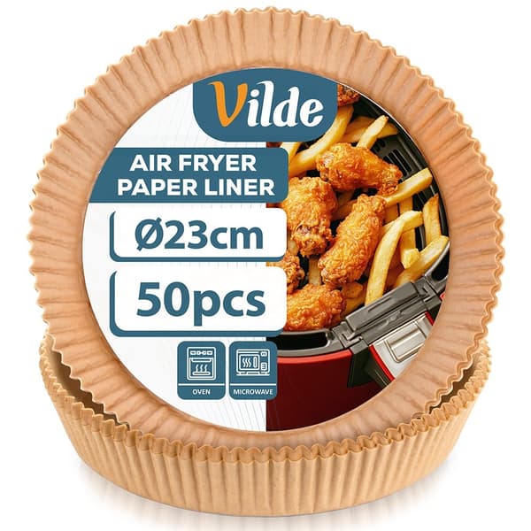 Air Fryer pappersfoder, rund, 23 cm, 50 st