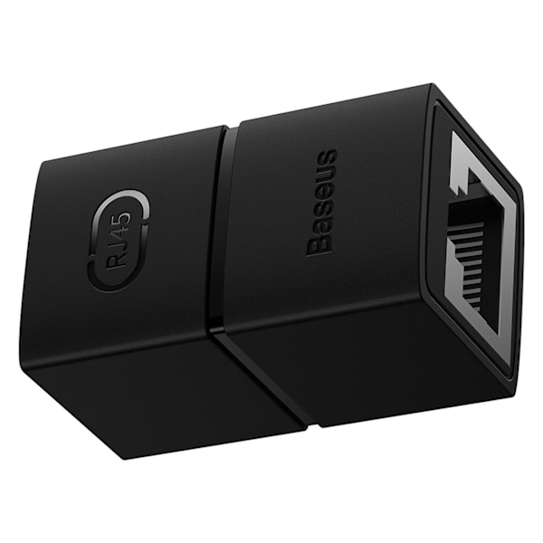 AirJoy LAN Ethernet RJ-45 netværkskabelstik, sort - SÆT med 2