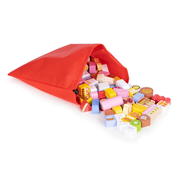 Pedagogiskt träblockset - Candy city 116 st.