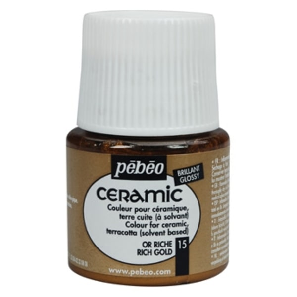 Pebeo Ceramic Paint 45 ml. - 15 rikasta kultaa