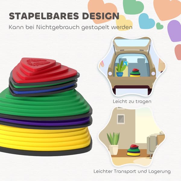 Trappstenset, Halkfri, Inomhus/Utomhus, Stapelbar