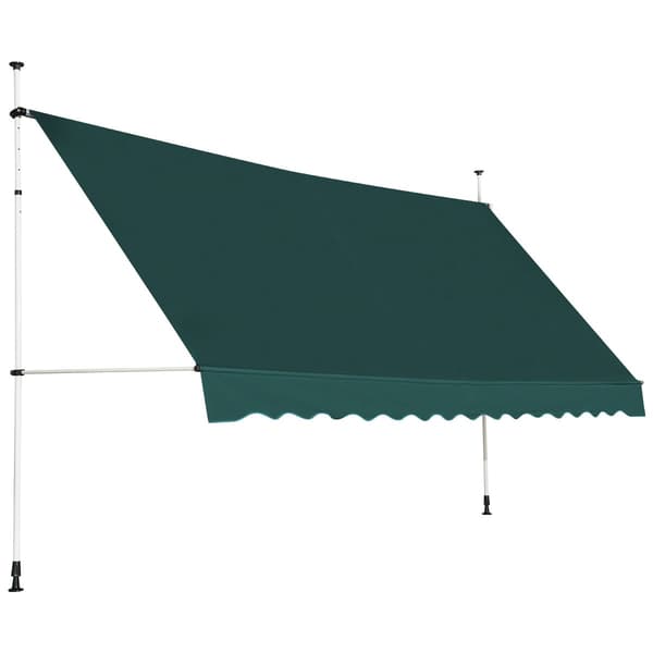 Utdragbar balkongmarkis, 400 cm, UV-resistent, grön