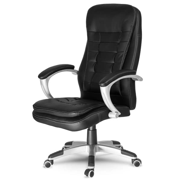 Ergonomisk sort kontorstol med justerbar højde