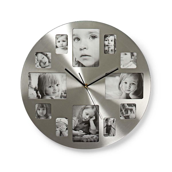 Väggklocka | Diameter: 400 mm | Metall | Silver