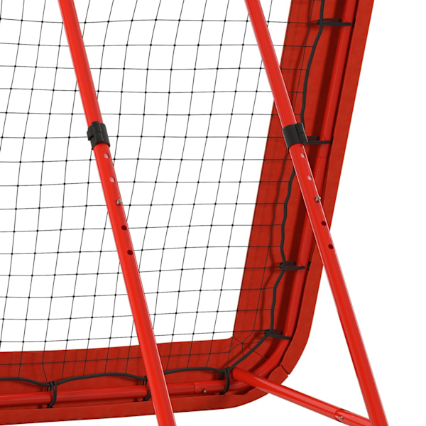 Rebounder för fotboll, hopfällbar fotbollsrebounder med skyddskant, pinnar, 5 nivåer höjdjusterbart rebound väggnät för handboll, volleyboll och baske
